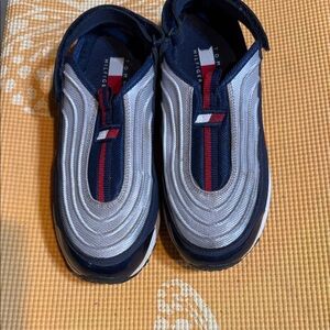 Tommy Hilfiger Kids' Blue and White Slip-On Sneakers